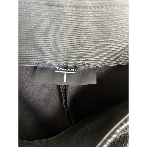 Tahari Faux Leather Black Snakeskin High Waisted Leggings Womens Size Large - Picture 5 of 8